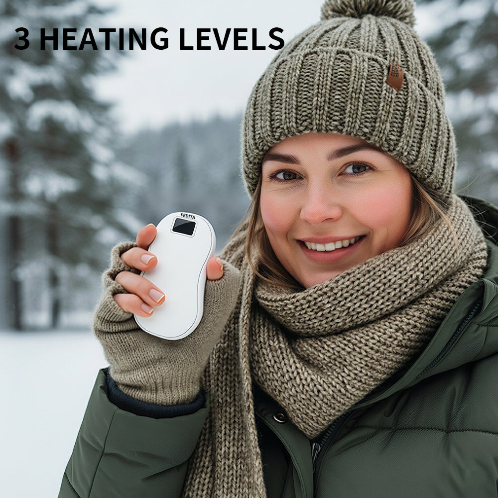 Smart Rechargeable Hand Warmer – Dual-Side Heating with LED Display