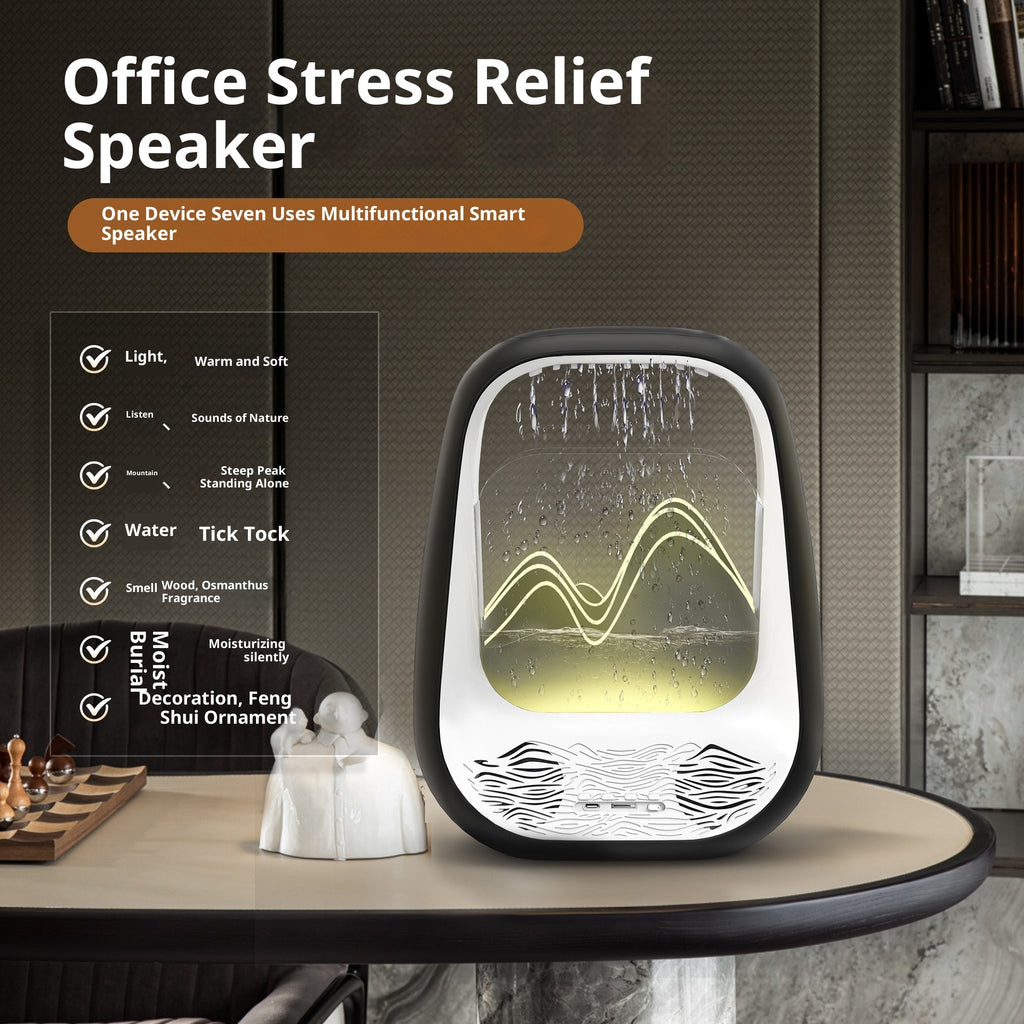 Water Drop White Noise Sleep Speaker – Ambient LED Relaxation Lamp for Bedroom