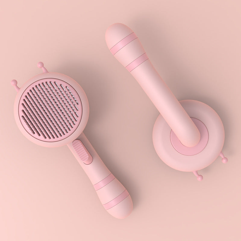 Stress-Free Cat Grooming Brush – Gentle Bee-Shaped Deshedding Comb